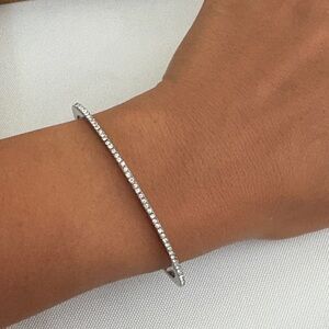 Elegant Silver Bangle Bracelet